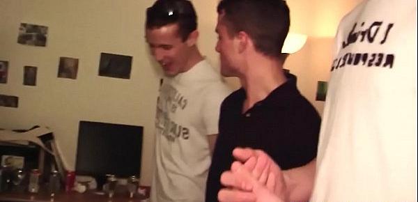  Frat college twinks anally drilled
